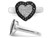 1/4 Carat (ctw) Black and White Diamond Heart Promise Ring in Sterling Silver