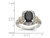 Black Onyx Ring in Rhodium Plated Sterling Silver with 14K Gold Accent - 68QGG1130OX-6