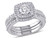 1.50 Carat (ctw H-I, I2-I3) Diamond Engagement Ring and Wedding Band Set in 10K White Gold - 08DLG1001910W-5