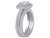 1.50 Carat (ctw H-I, I2-I3) Diamond Engagement Ring and Wedding Band Set in 10K White Gold - 08DLG1001910W-5