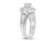 1.60 Carat (ctw G-H, I1-I2) Halo Diamond Engagement Wedding Band Ring Set in 14K White Gold - 08GDG154147W-6