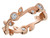 Created White Topaz Vine Ring in Sterling Silver with Rose Gold Plating - 68CDG2860WT-5