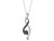 Enhanced Blue Diamond Infinity Accent Pendant Necklace in Sterling Silver with Chain