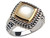 White Mother of Pearl Ring in Sterling Silver with 14K Gold Accents - 68QGG0054-6