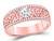 3/4 Carat (ctw G-H, SI3-I1) Solitaire Diamond Engagement Flower Ring in 14K Rose Pink Gold - 08GDG12818575R-7