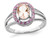 1.00 Carat (ctw) Morganite and Synthetic Pink Sapphires Ring in Sterling Silver - 68QGG5808MO-6