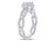 1.29 Carat (ctw G-H, I1-I2) Cushion-Cut Diamond Engagement Ring in 14K White Gold - 08GDG154223W-6