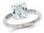 14K White Gold Cushion Cut Aquamarine Ring 2.00 Carat (ctw)