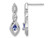 1/4 Carat (ctw) Tanzanite Infinity Drop Earrings in Sterling Silver