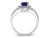 Lab Created Blue Sapphire Ring 2/3 Carat (ctw) in Sterling Silver - 68QGG0011CSA-6