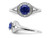 Lab Created Blue Sapphire Ring 2/3 Carat (ctw) in Sterling Silver - 68QGG0011CSA-6