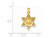 Deputy Sherif Badge with Bear Pendant Necklace in 14K Yellow Gold with Chain