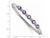 Sterling Silver Amethyst Rhodium Plated Bangle Bracelet (3.00 Carat ctw)