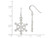 Winter Snowflake Dangle Drop Earrings in Sterling Silver