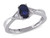 Blue Sapphire and Diamond Ring 3/5 Carat (ctw) in 14K White Gold - 08DLG43158SAW-6