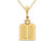 Ten Commandments & Star of David Pendant Necklace Charm in 14K Yellow Gold with Chain