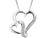 Sterling Silver Accent Diamond Heart Pendant Necklace 1/12 Carat (ctw) with Chain
