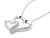 Sterling Silver Accent Diamond Heart Pendant Necklace 1/12 Carat (ctw) with Chain