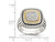 1/12 Carat (ctw) Diamond Cluster Ring in Sterling Silver with 14K Gold Accents - 68QGG000912-7