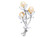 Cultured Pearl and Synthetic Cubic Zirconia (CZ) (CZ) Floral Brooch in Sterling Silver