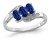 1.00 Carat (ctw) Three-Stone Natural Blue Sapphire Ring in Sterling Silver - 68QGG0850SA-6