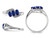 1.00 Carat (ctw) Three-Stone Natural Blue Sapphire Ring in Sterling Silver - 68QGG0850SA-6