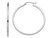 Large Hoop Earrings in 14K White Gold 1 1/2 Inch (2.00 mm)