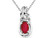 Natural Red Ruby 2/3 Carat (ctw) Drop Pendant Necklace in Sterling Silver with Chain