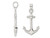 Sterling Silver Anchor Charm Pendant Necklace with Chain