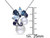 White Freshwater Cultured Pearl with London & Sky-Blue Topaz, Sapphire Pendant Necklace Sterling Silver