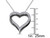 5/8 Carat (ctw) Lab-Created White Sapphire Pendant Necklace in Black Rhodium Plated Sterling Silver With Chain