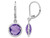 Sterling Silver Amethyst Drop Dangle Earrings 3/5 Carat (ctw)