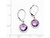 Sterling Silver Amethyst Drop Dangle Earrings 3/5 Carat (ctw)