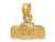 14K Yellow Gold White House Charm Pendant Necklace with Chain