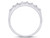 1/2 Carat (ctw H-I, I1-I2) Diamond Wedding Band Ring in 14K White Gold