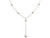 Cultured Freshwater White Pearl Lariat Necklace in Sterling Silver 16 Inches