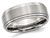Mens Chisel Stainless Steel 8mm Brushed and Polished Wedding Band Ring - 88QGG0024GF-8.5