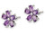 Amethyst Flower Earrings in Sterling Silver