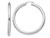 Extra Large Hoop Earrings in Sterling Silver 2 1/2 Inch (5.0mm)