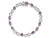 Sterling Silver Amethyst Rhodium Plated Infinity Heart Bracelet (4.80 Carat ctw)