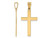 Cross Pendant Necklace in 14K Yellow Gold with Chain
