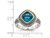 3.00 Carat (ctw) London Blue Topaz Ring in Sterling Silver with 14K Gold Accent - 68QGG1354BT-6