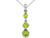 2.60 Carat (ctw) Natural Peridot Drop Dangle Pendant Necklace in Sterling Silver with Chain