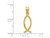 14K Yellow Gold Christian Fish Charm Pendant Necklace with Chain