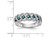 3/4 Carat (ctw) Blue and White Diamond Ring in 14K White Gold