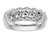 3/4 Carat (ctw) Blue and White Diamond Ring in 14K White Gold