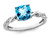 2.00 Carat (ctw) Natural Blue Topaz Twist Ring in Sterling Silver