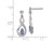 2/5 Carat (ctw) Tanzanite Infinity Drop Earrings in Sterling Silver