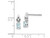14K White Gold Aquamarine Earrings 2/5 carat (ctw)