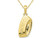 10K Yellow Gold Polished Dog Bowl Charm Pendant Necklace with Chain